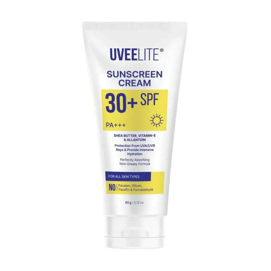 Уцінка! Зволожувальний сонцезахисний крем для обличчя та тіла Uveelite Sunscreen Cream, SPF 30+ PA+++, для всіх типів шкіри, 60 г